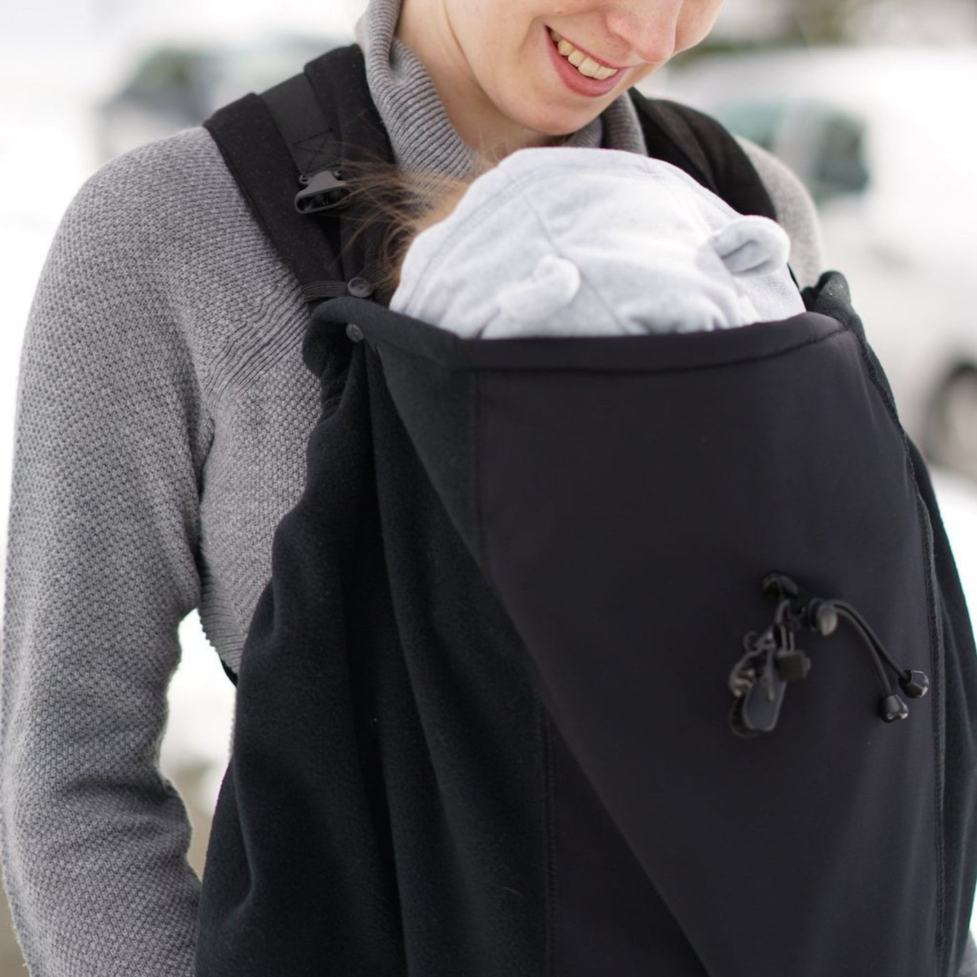 multifonctionnel housse de protection porte-bébé echarpe baby wrap  transporter couverture coupe-vent avec manteau à capuche